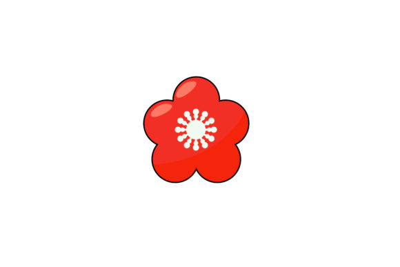 Chinese New Year Flowers Fill Line Graphics and Icons