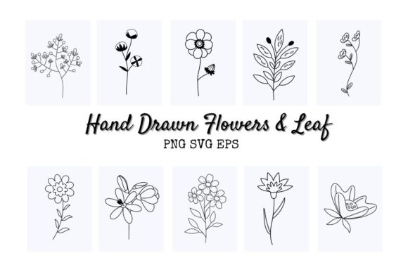 Cute Cartoon Flower Hand Draw Graphics and Illustrations Review