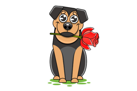 Dog and a Rose Graphics and Illustrations Review