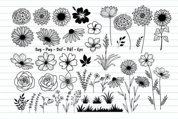 Flower Svg Files, Flower Decoration Svg Graphics and Illustrations