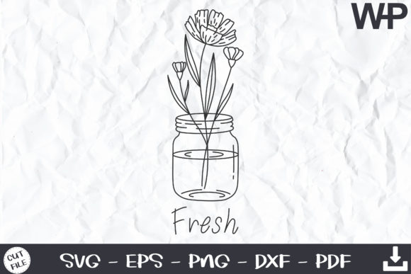 Flowers Mason Jar Plant Svg Graphics and Crafts Review