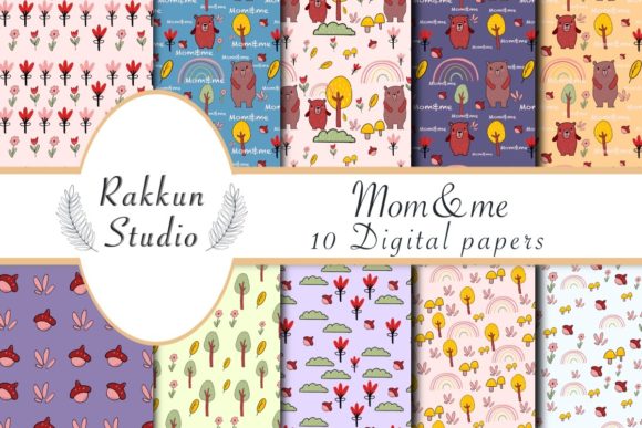Mom and Me Digital Paper Embroidery Review