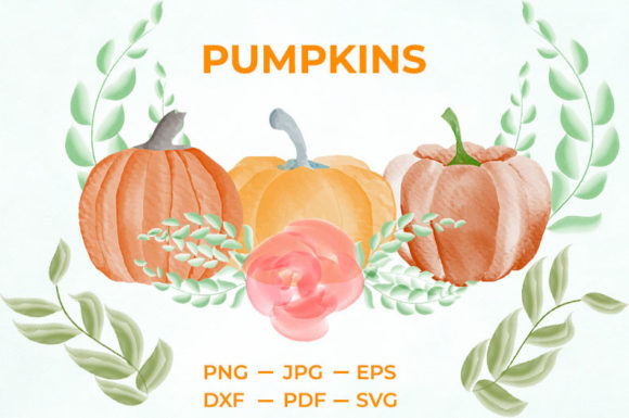 Watercolor Pumpkin, Halloween, Fall SVG Graphics and Illustrations Review