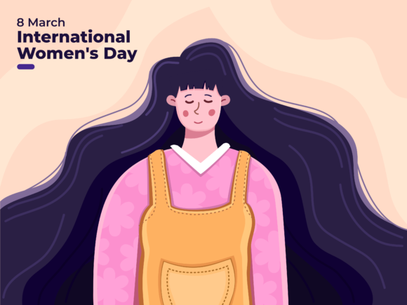 Women s Day at 8 March with Cute Design Graphics and Illustrations